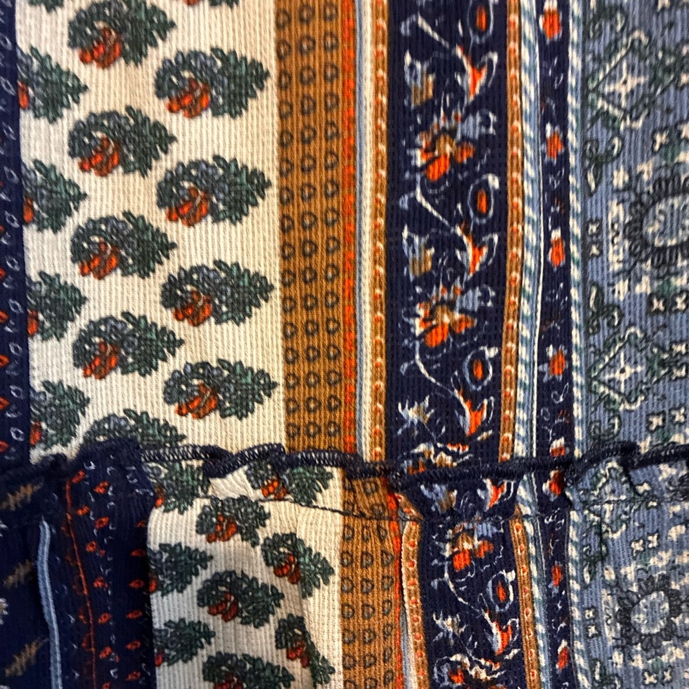 L Love Multicolor Patchwork 3/4 Button Up Tunic - image 5